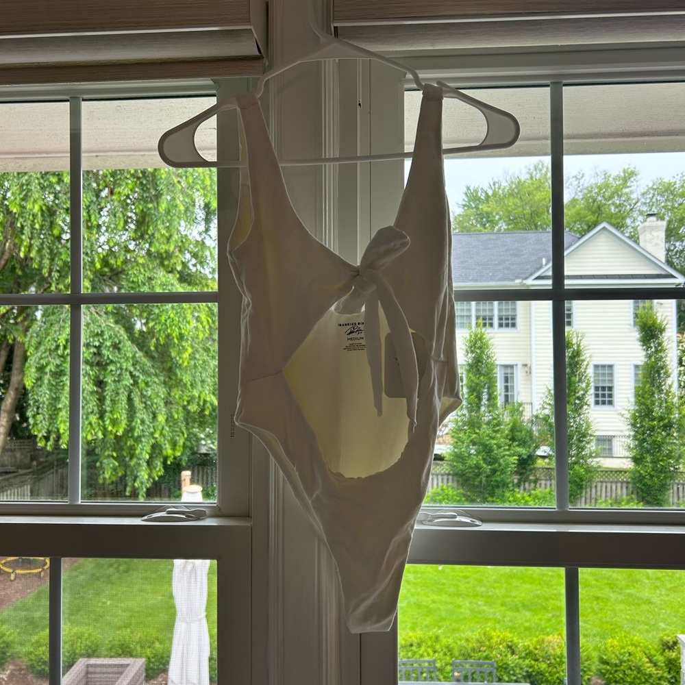 Frankie's Bikinis x Pamala Anderson White One Piece Swimsuit